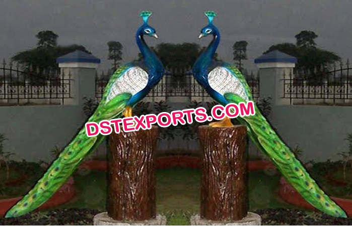 Wedding Fiber Peacock Statue