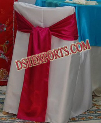 BANQUET HALL LYCRA CHAIR COVER WITH SATIN SASHAS