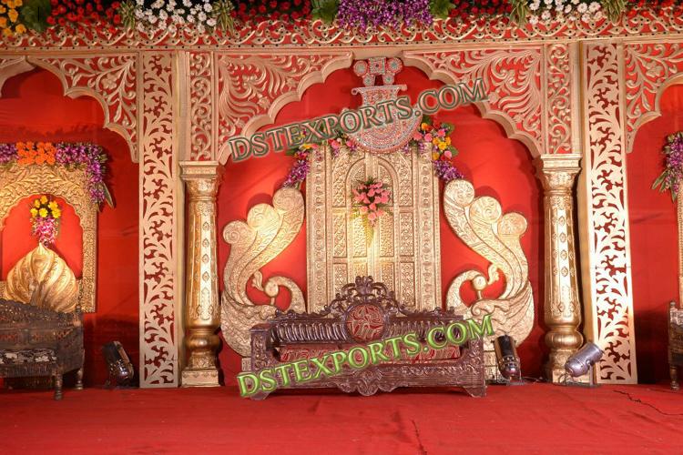 INDIAN WEDDING  PEACOCK  STAGE SET