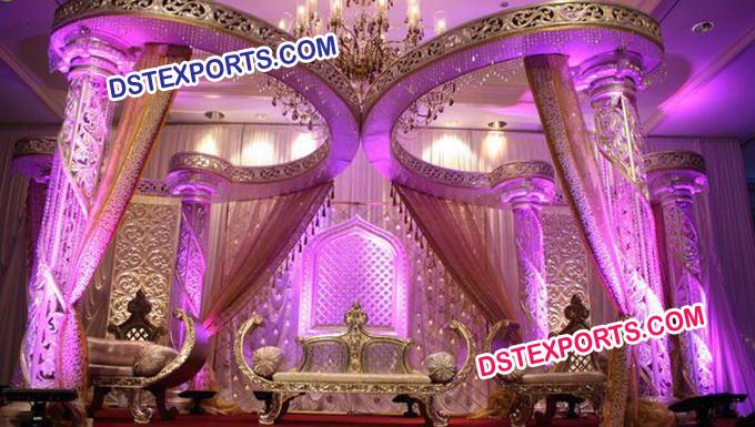 Asian Wedding Butterfly Crystal Stage Set