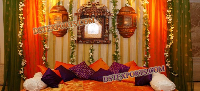 INDIAN MEHANDI STAGE DECORATIONS