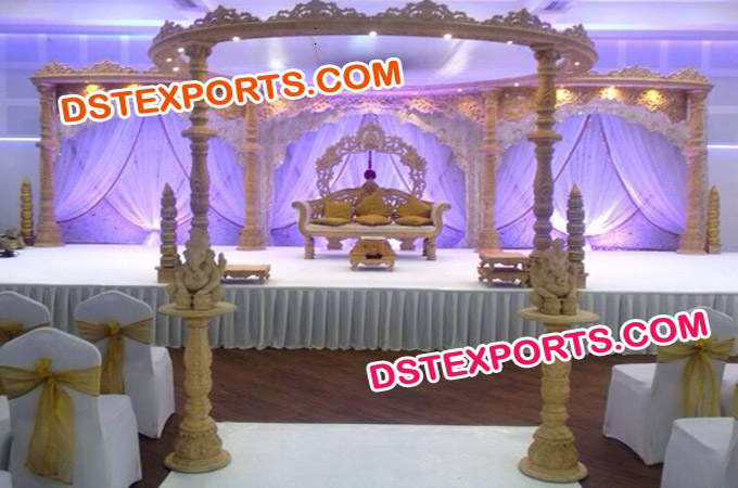 Wedding Rajasthani Wooden Mandap