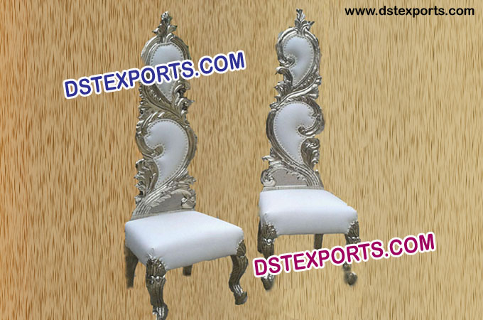 Latest Wedding Silver Metal leaf Chairs