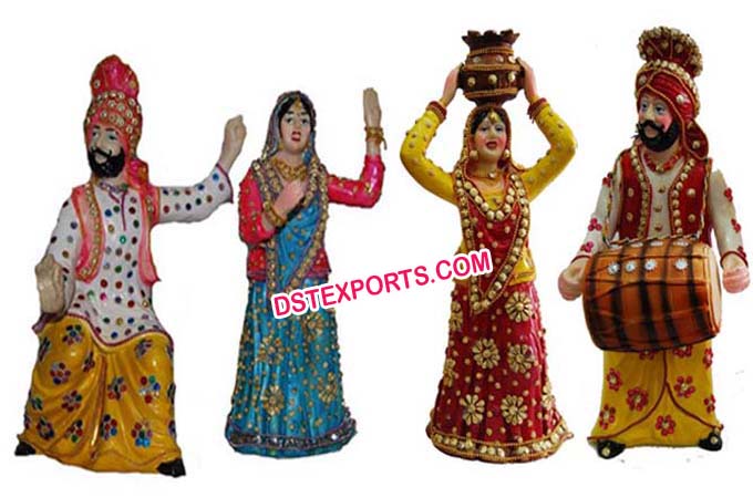 Punjabi Bhangra Statues For CenterTable Decoration