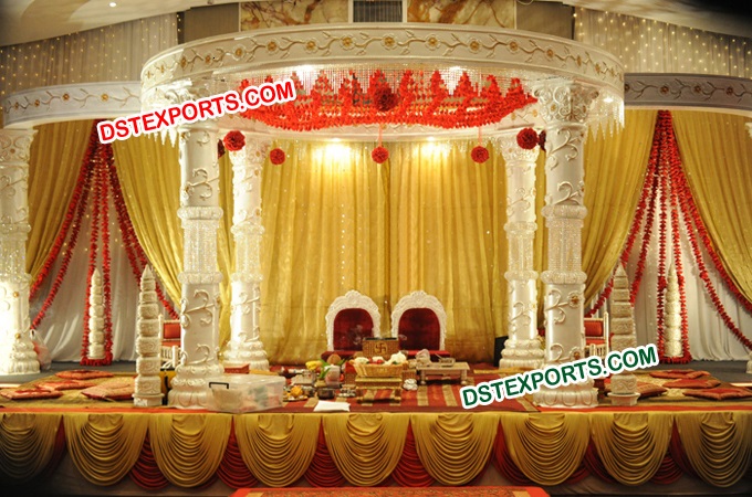 Indian Wedding Bollywood Crystal Mandap Set