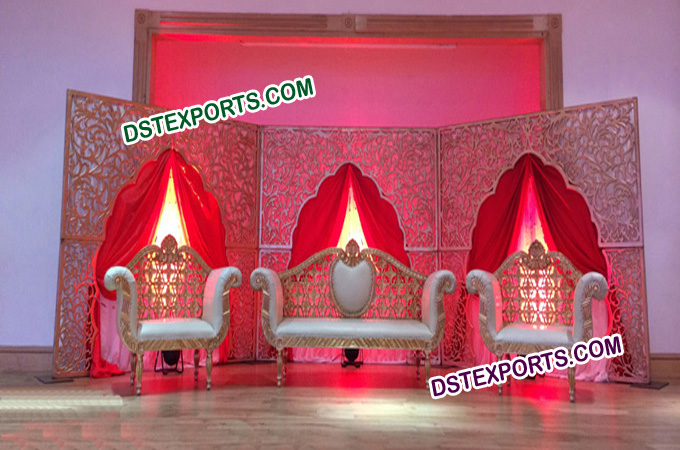 Muslim Wedding Carved Stage Backdrop Panels