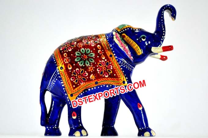 Decorative Blue Elephant Statue