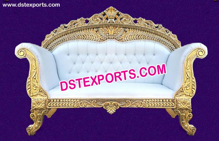 Gold Royal Luxury Wedding Carved Sofa