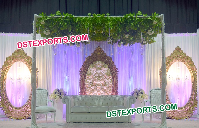 Fiber Oval Shape Wedding Stage Backdrop Frames