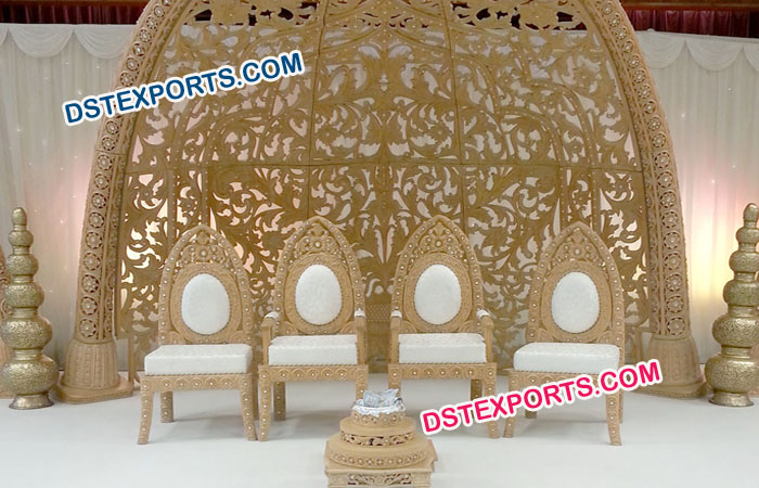 Wooden Carved Wedding Chair