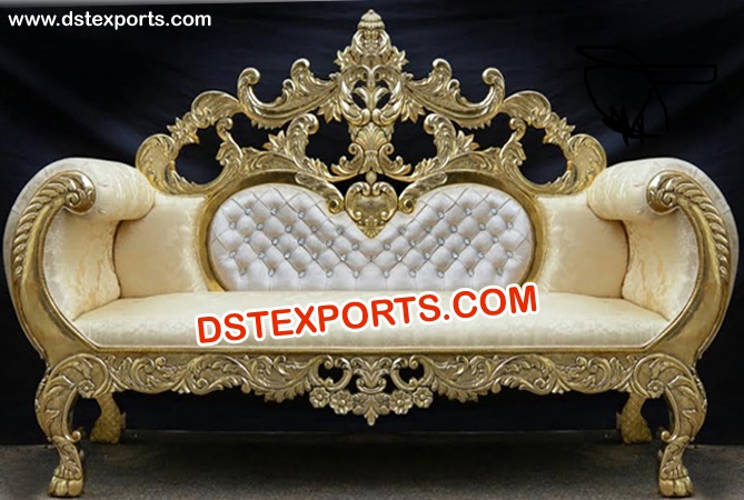 Royal Wedding Designer Carved Crown Sofa