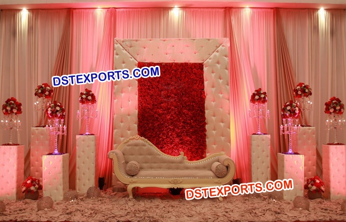 Leather Tufted Wedding Stage Decoration