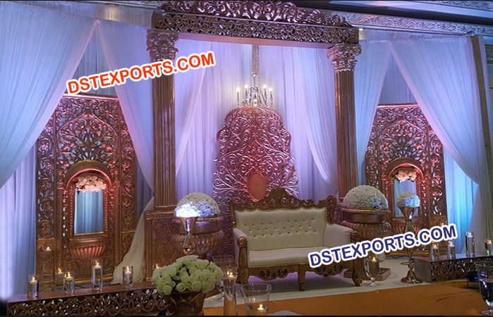 Rajwada Theme Wedding Stage Decor