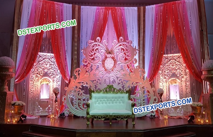 Jhrokha Panel Wedding Stage Backdrop