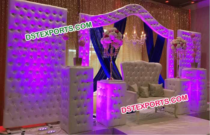 Gorgeous Wedding Leather Reception Stage