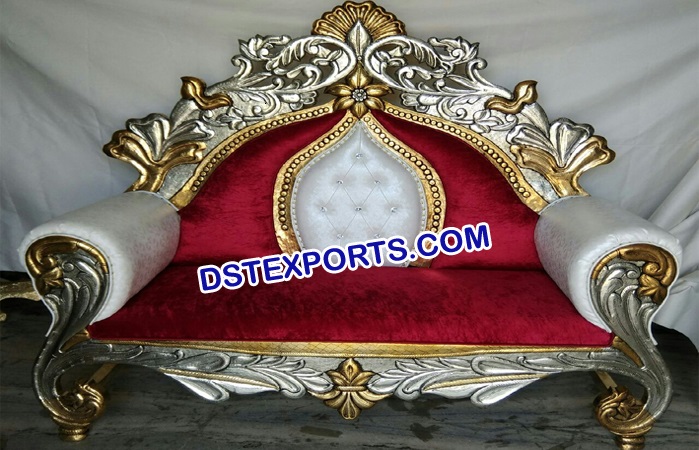 Indian Wedding Decor Gold Silver Sofa