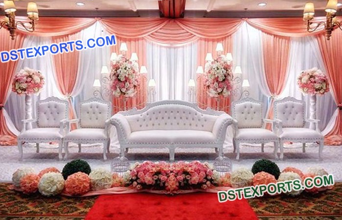 Asian Wedding Modern White Sofa Set
