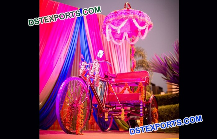 Bridal Entry Decorated Rickshaw With Umberala