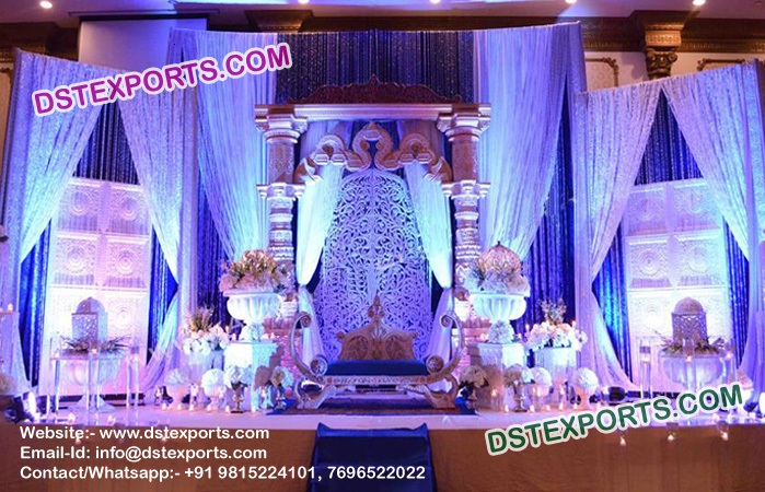 Ancient Bollywood Style Wedding Stage Set