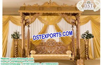 Indian Wedding Gold Stage Swings