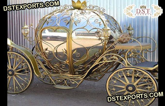 Pumpkin Style Gold Metal Cinderella Carriage