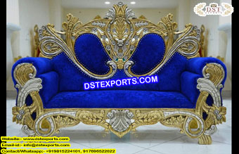 Luxurious Royal Blue Wedding Couch