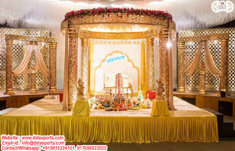 Exclusive Golden Carved Wedding Mandap Germany