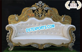 Luxury Wedding White Gold Sofa