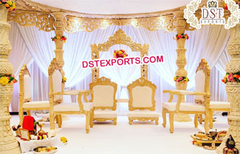Gujarati Wedding Wooden Mandap Chairs UK