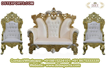 Luxury Asian Wedding Stage Throne & Chairs