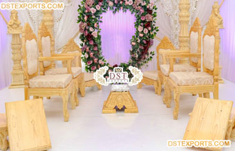 Wedding Wooden Hand Carving Chairs for Mandap