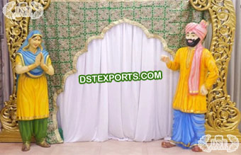 Punjabi FRP Statues for Wedding Entry Gate