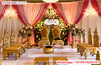 Dazzling Indian Wedding Ceremony Mandap Chairs