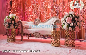 French Style Indian Wedding Love Seat Chaise