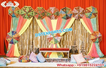 Wedding Stage Backdrop for Garba Night Decor