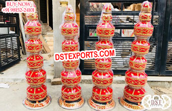 Exclusive Wedding Decoration Indian Pot Pillars