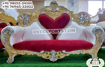 Wedding King Queen Sofa In Heart Shape