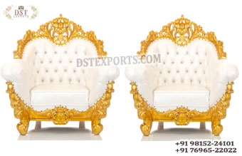 Lovely Wedding Stage Decor Bride Groom Chairs