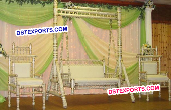 Wedding Wooden Sankheda Swing Set
