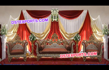 Wedding Double Peacock Design Sofa Set