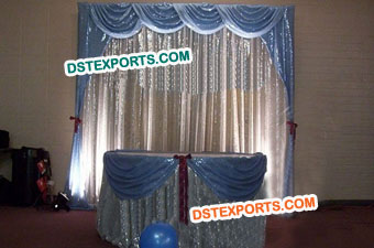 Wedding Silver Backdrop Curtains