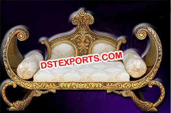 Indian Wedding Gold Metal King Arabian Sofa