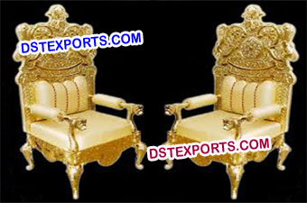 Golden Hindu Wedding Rich Chairs
