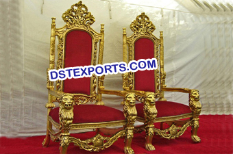 Shadi Stage Wedding Golden Chair Set