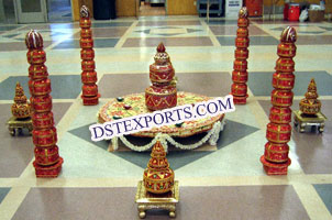 Indian Wedding Garba Pots Decoration