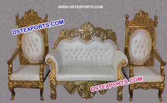 Royal Wedding Ancient Gold Furniture Chaise Set
