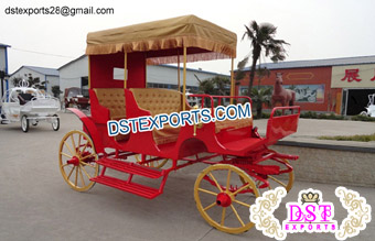 Decorated Horse Drawn Buggy Carriage