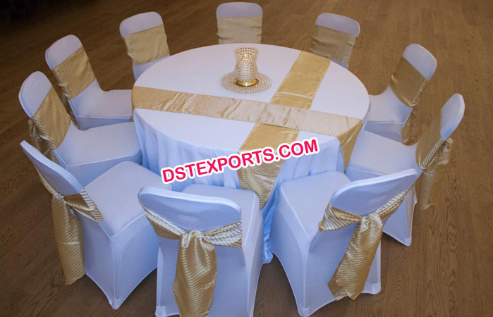 Wedding Banquet hall Chair Covers and Sashas