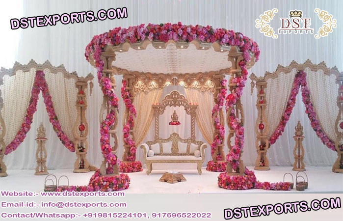 Dynamic look Marriage Wooden Mandap