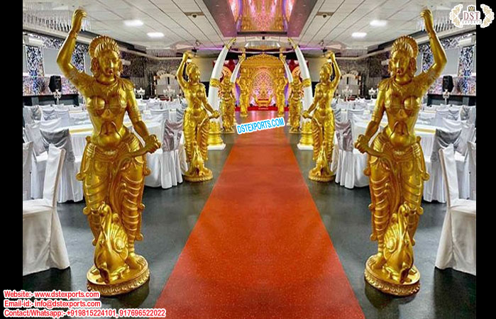 Indian Wedding Dancing Ladies Statue For Walkway